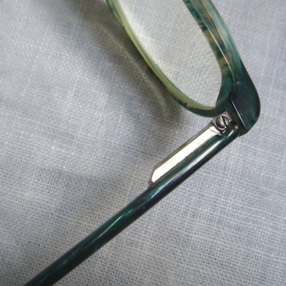 Vintage Ashley Stewart Green Tortoiseshell Half-frame Readers Eyewear